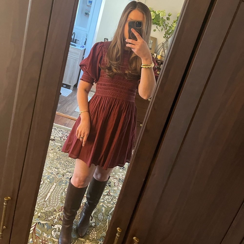 Hill House Nap Dress - Burgundy Mini Dress